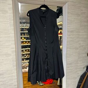 LBD with Leather zipper Trim